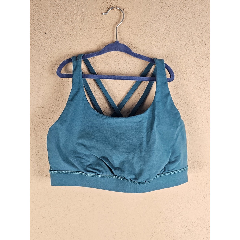 Lululemon Womens Teal Seawheeze Pushing Limits Bra 8